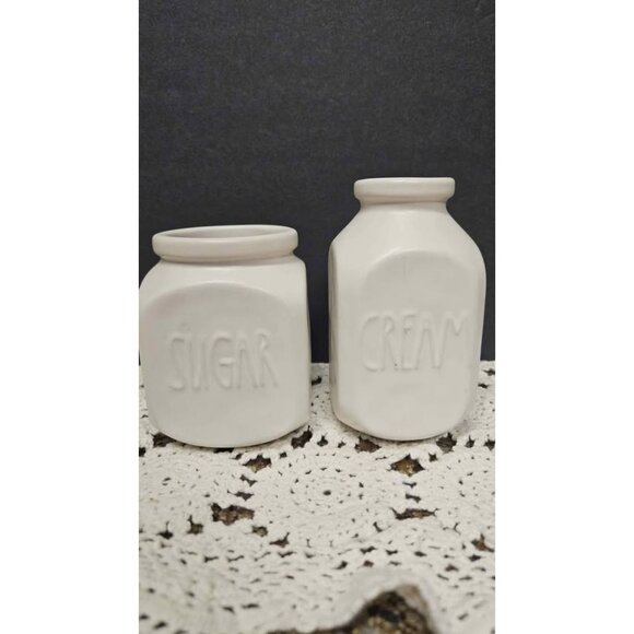 Rae Dunn Other - Rae Dunn "SUGAR" & "CREAM" Ceramic Canister Set - Farmhouse Kitchen Decor